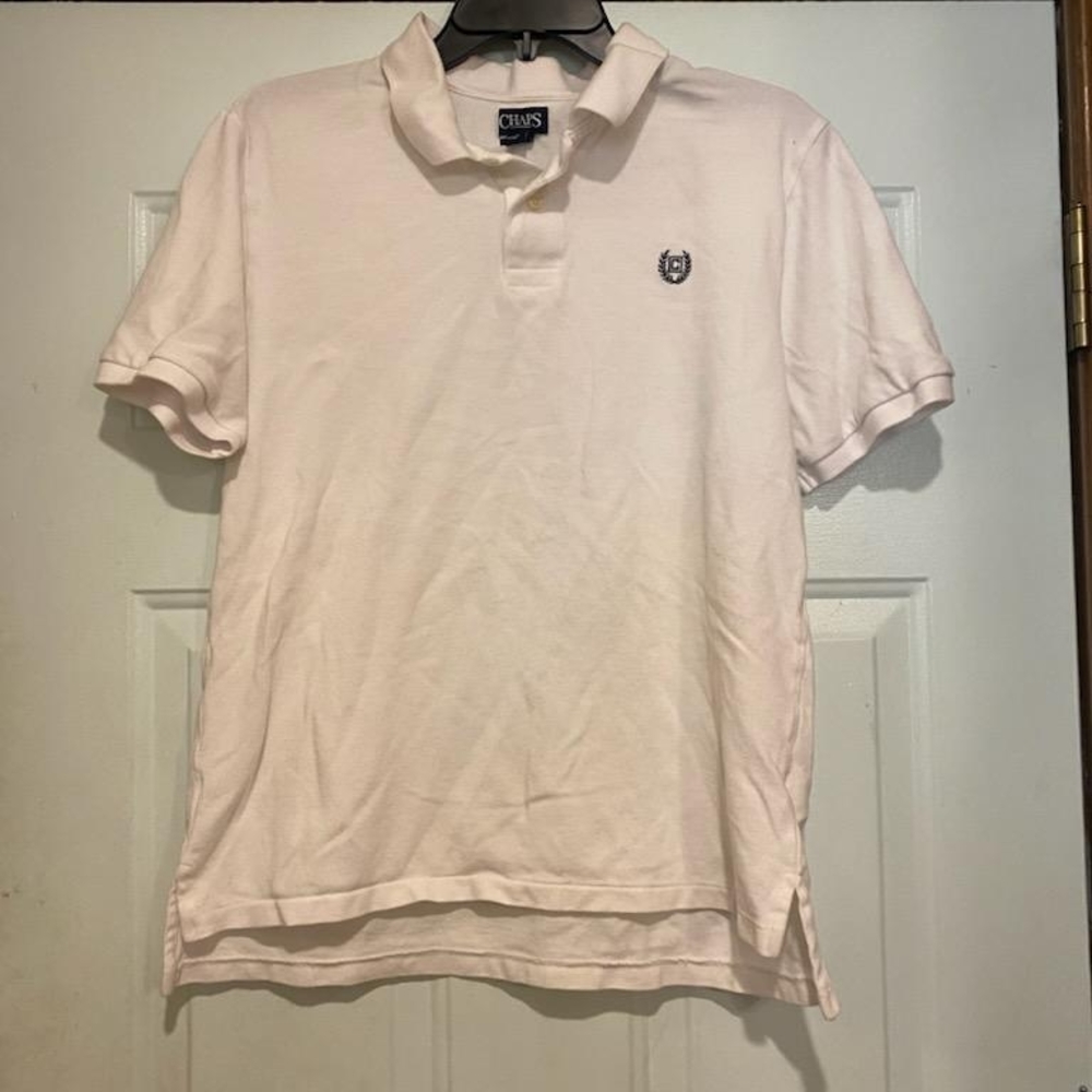 Chaps Boys White Polo Shirt Classic Style